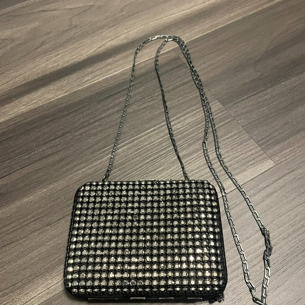 Reiss Designer Rhinestone studded clutch